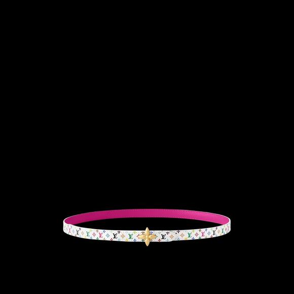Louis Vuitton TM Murakami Mini Flowergram Reversible Belt Pink White 80cm XS NEW - Picture 9 of 15